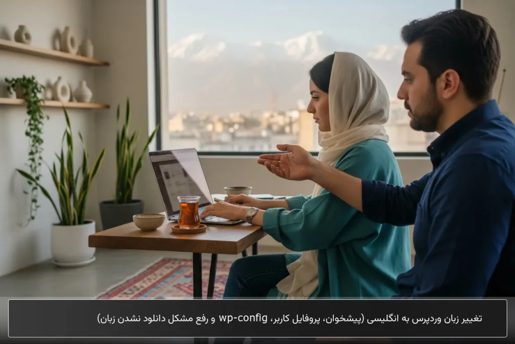 تغییر زبان وردپرس به انگلیسی