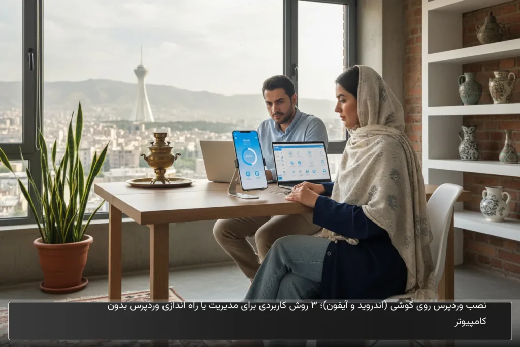 نصب وردپرس روی گوشی